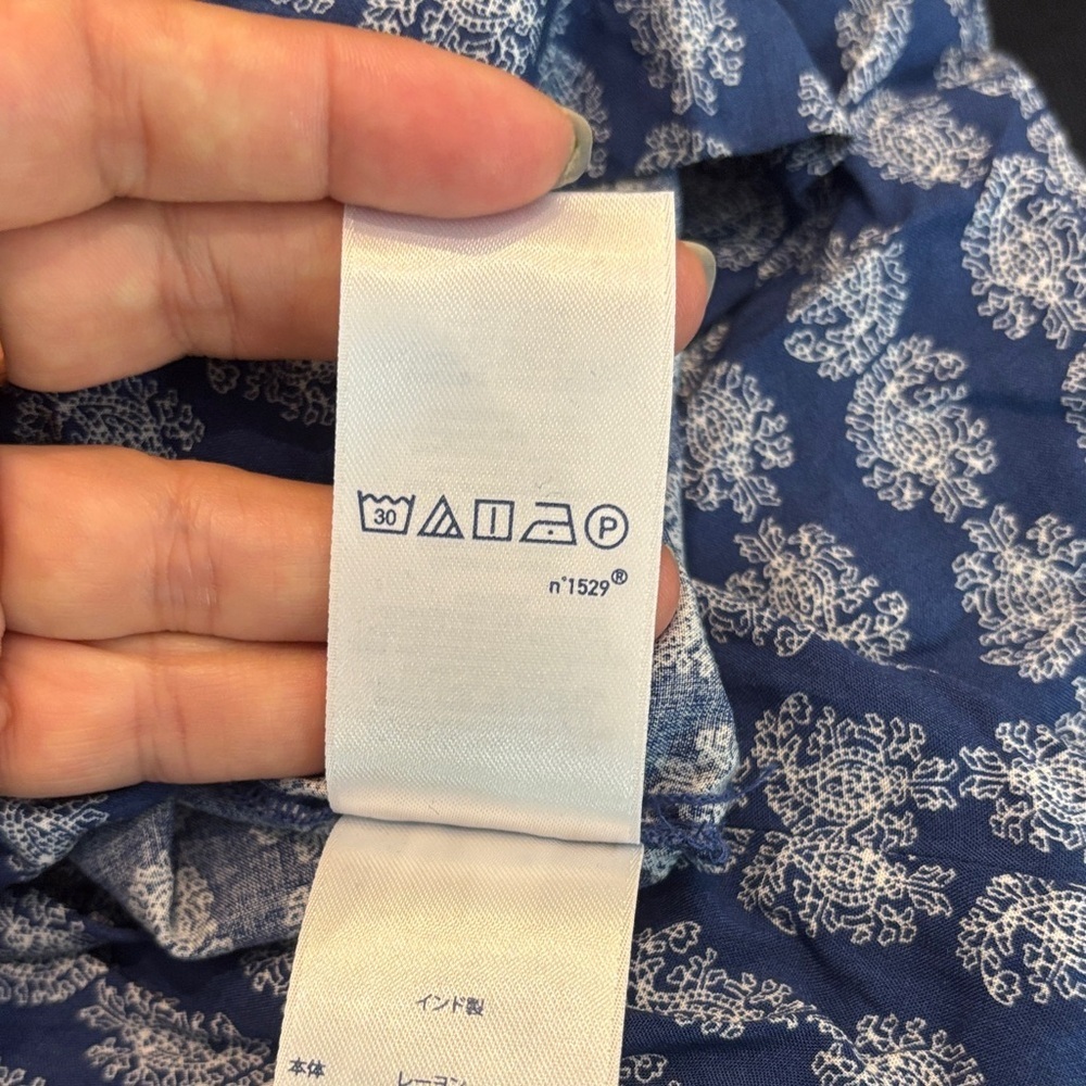 Chaps Navy and White Patterned Jumpsuit - Picture 10 of 10